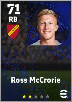 Ross McCrorie eFootball 2026 player card — 71 OVR RB
