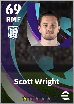 Scott Wright eFootball 2026 player card — 69 OVR RMF