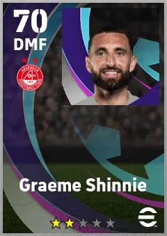 Graeme Shinnie eFootball 2026 player card — 70 OVR DMF