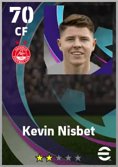 Kevin Nisbet eFootball 2026 player card — 70 OVR CF