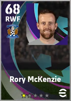 Rory McKenzie eFootball 2026 player card — 68 OVR RWF