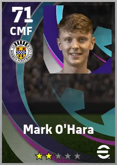 Mark O Hara eFootball 2026 player card — 71 OVR CMF