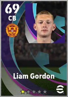 Liam Gordon eFootball 2026 player card — 69 OVR CB