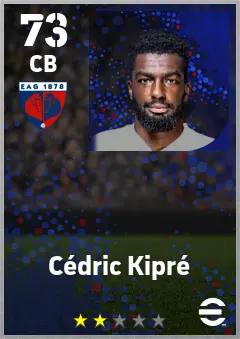 Cedric Kipre eFootball 2026 player card — 73 OVR CB