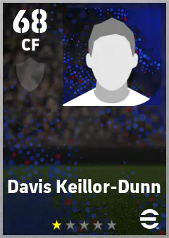 Davis Keillor-Dunn eFootball 2026 player card — 68 OVR CF