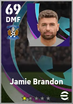 Jamie Brandon eFootball 2026 player card — 69 OVR DMF