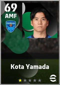 Kota Yamada eFootball 2026 player card — 69 OVR AMF