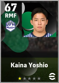 Kaina Yoshio eFootball 2026 player card — 67 OVR RMF
