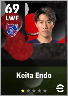 Keita Endo eFootball 2026 player card — 69 OVR LWF