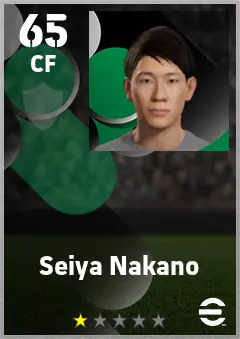 Seiya Nakano eFootball 2026 player card — 65 OVR CF