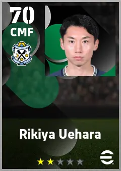 Rikiya Uehara eFootball 2026 player card — 70 OVR CMF