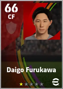 Daigo Furukawa eFootball 2026 player card — 66 OVR CF