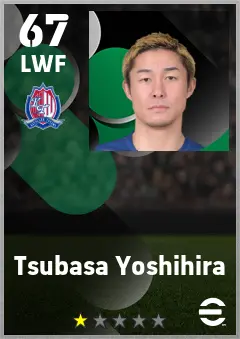 Tsubasa Yoshihira eFootball 2026 player card — 67 OVR LWF