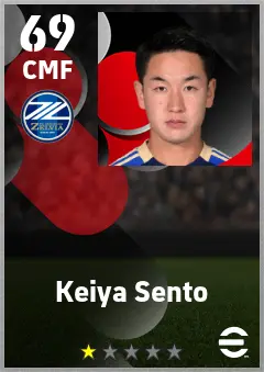 Keiya Sento eFootball 2026 player card — 69 OVR CMF
