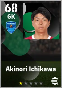 Akinori Ichikawa eFootball 2026 player card — 68 OVR GK