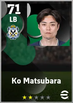 Ko Matsubara eFootball 2026 player card — 71 OVR LB