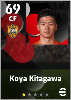 Koya Kitagawa eFootball 2026 player card — 69 OVR CF
