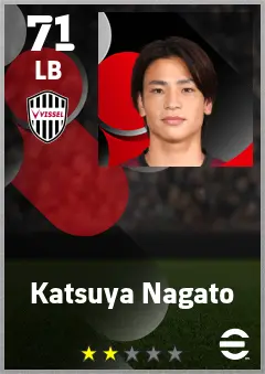 Katsuya Nagato eFootball 2026 player card — 71 OVR LB