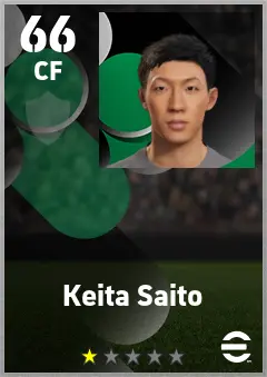 Keita Saito eFootball 2026 player card — 66 OVR CF