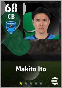 Makito Ito eFootball 2026 player card — 68 OVR CB