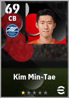 Kim Min-Tae eFootball 2026 player card — 69 OVR CB