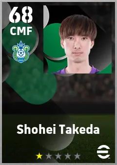 Shohei Takeda eFootball 2026 player card — 68 OVR CMF