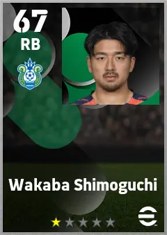 Wakaba Shimoguchi eFootball 2026 player card — 67 OVR RB