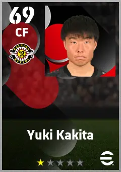 Yuki Kakita eFootball 2026 player card — 69 OVR CF