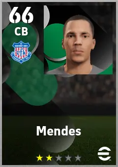 Mendes eFootball 2026 player card — 66 OVR CB