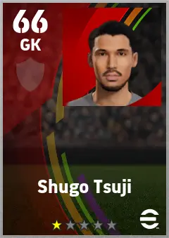 Shugo Tsuji eFootball 2026 player card — 66 OVR GK