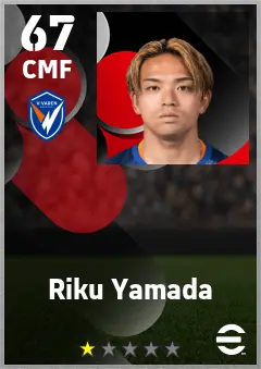 Riku Yamada eFootball 2026 player card — 67 OVR CMF