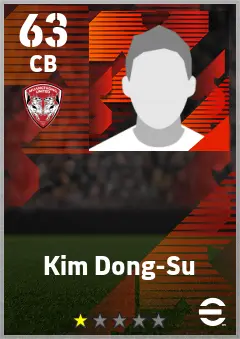 Kim Dong-Su eFootball 2026 player card — 63 OVR CB