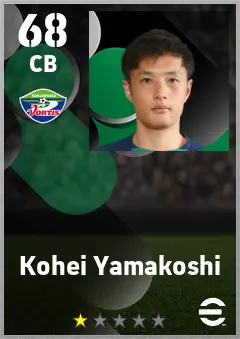 Kohei Yamakoshi eFootball 2026 player card — 68 OVR CB
