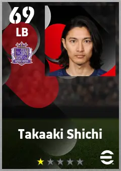 Takaaki Shichi eFootball 2026 player card — 69 OVR LB