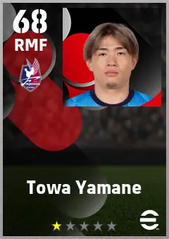Towa Yamane eFootball 2026 player card — 68 OVR RMF
