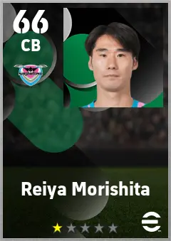 Reiya Morishita eFootball 2026 player card — 66 OVR CB