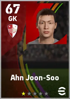 Ahn Joon-Soo eFootball 2026 player card — 67 OVR GK