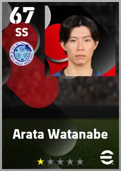 Arata Watanabe eFootball 2026 player card — 67 OVR SS