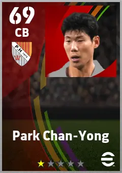 Park Chan-Yong eFootball 2026 player card — 69 OVR CB