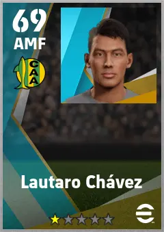 Lautaro Chavez eFootball 2026 player card — 69 OVR AMF
