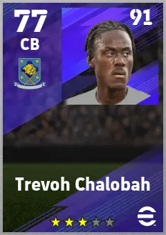 Trevoh Chalobah eFootball 2026 player card — 77 OVR CB