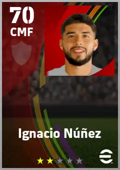 Ignacio Nunez eFootball 2026 player card — 70 OVR CMF