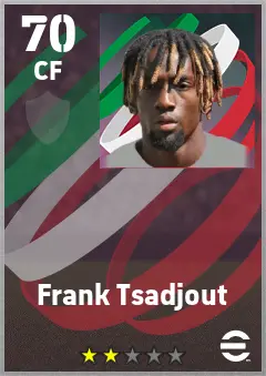 Frank Tsadjout eFootball 2026 player card — 70 OVR CF
