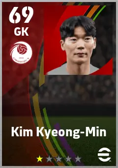 Kim Kyeong-Min eFootball 2026 player card — 69 OVR GK