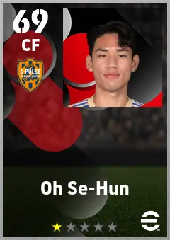 Oh Se-Hun eFootball 2026 player card — 69 OVR CF