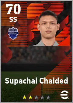 Supachai Chaided eFootball 2026 player card — 70 OVR SS