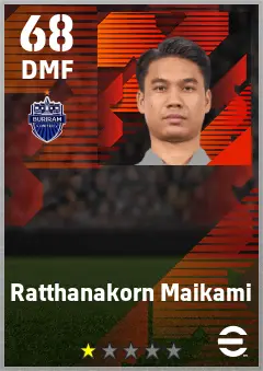 Ratthanakorn Maikami eFootball 2026 player card — 68 OVR DMF