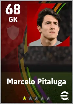 Marcelo Pitaluga eFootball 2026 player card — 68 OVR GK