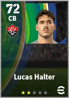 Lucas Halter eFootball 2026 player card — 72 OVR CB