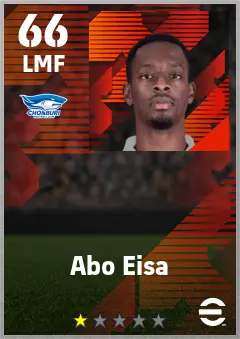 Abo Eisa eFootball 2026 player card — 66 OVR LMF